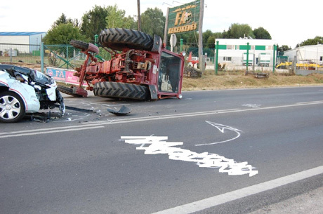 traktor baleset 1
