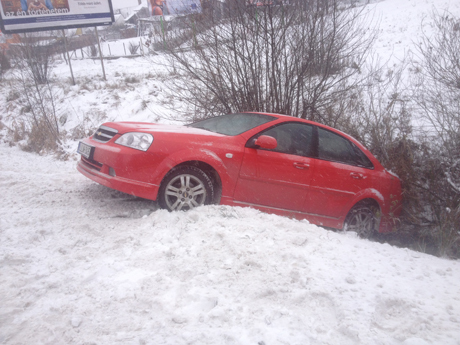 autó árok havazás baleset Kaposvár