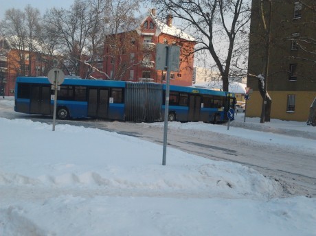 busz hó körforgalom Kaposvár