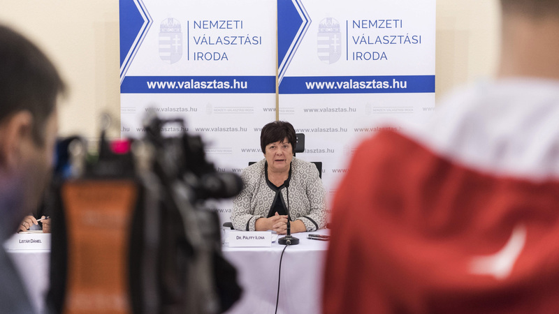 Pálffy Ilona, a Nemzeti Választási Iroda elnöke. fotó: MTI/Szigetváry Zsolt