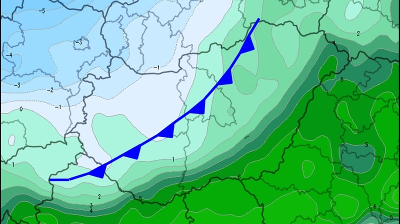 Markáns hidegfront vonul át felettünk