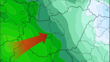 Melegfront hoz jelentős enyhülést