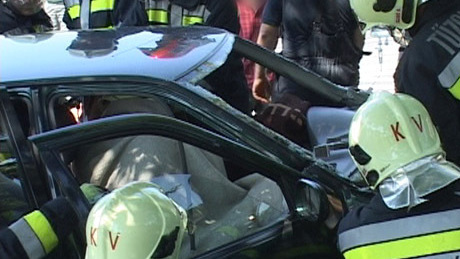 Két autó ütközött Töröcskénél a 67-es főúton