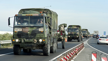 Ismét katonai konvojok vonulnak Kaposvár környékén
