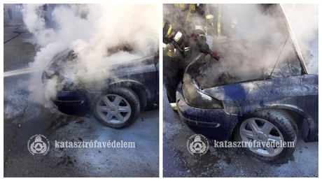 Autó lángolt Kaposváron
