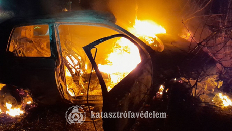 Kiégett egy autó Kaposváron