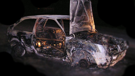 Kiégett egy Ford Enyingen