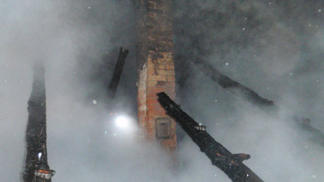 Beizzott a kémény gerendája