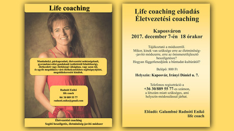 Life coaching előadás Kaposváron!