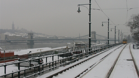 24 centis hó van Budapesten