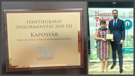 Tehetségbarát önkormányzat-díjat kapott Kaposvár