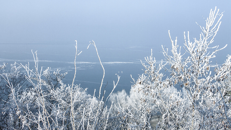 Látványos fotók a téli Balatonról