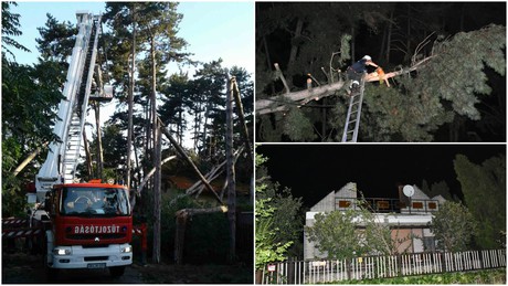 Kempingezőkre dőlt fa, leszakadt háztetők, települések áram nélkül