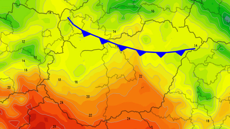 Erős szél kíséretében hidegfront vonul át felettünk